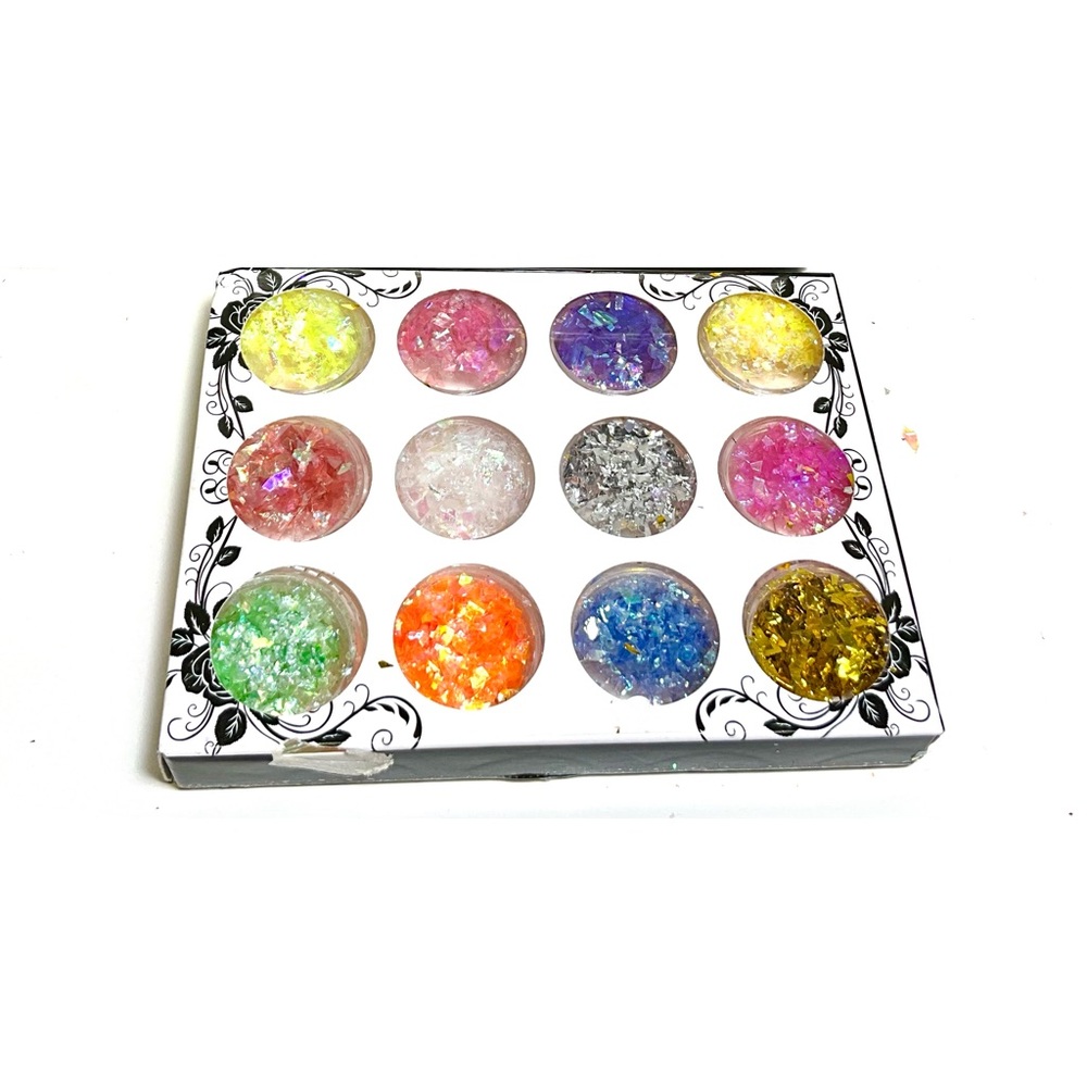 Nail Glitter, twelve color set